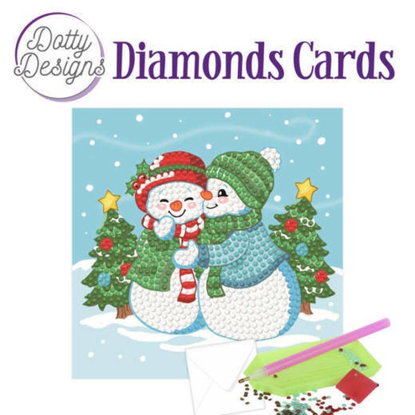 DDDC1003 - Dotty Designs Diamonds Cards - Two Snowmen 15x15