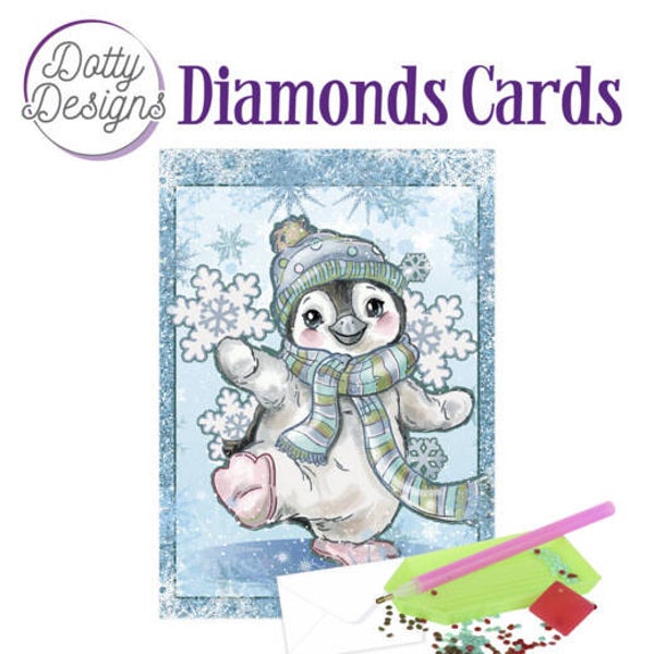 DDDC1066 - Dotty Designs Diamond Cards - Penguin 10x15