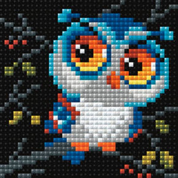 RI-AM0017 - DIAMOND MOSAIC OWL ( 10x10cm )