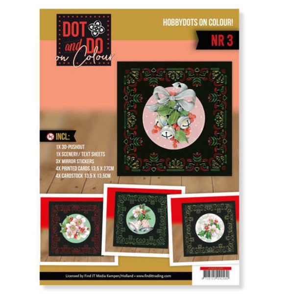 DODOOC10003 - Dot & Do on Colour 3 (Pink Christmas Flowers)