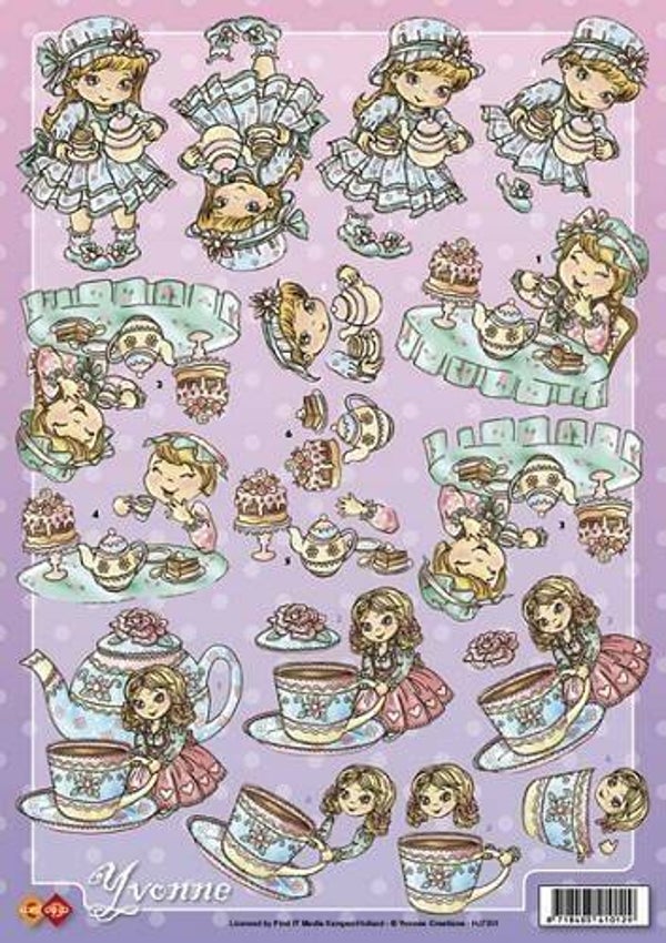 HJ7301 - 3D Knipvel - Yvonne Creations - Thee Meisje