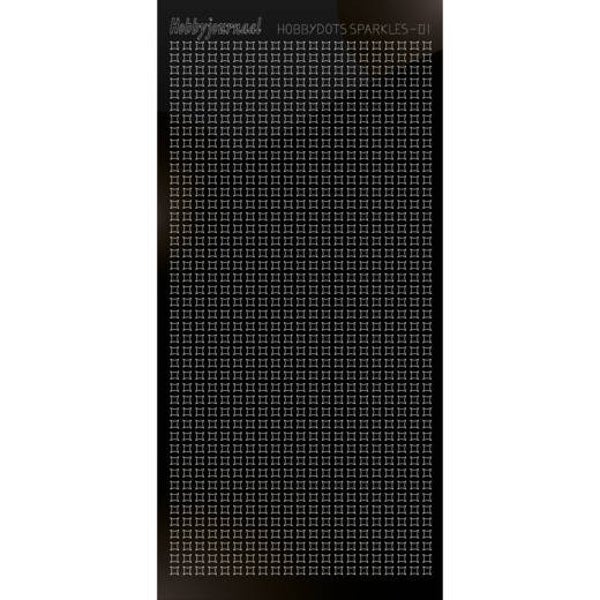 HSPA013 - Hobbydots sticker Sparkle 01 Adhesive Black