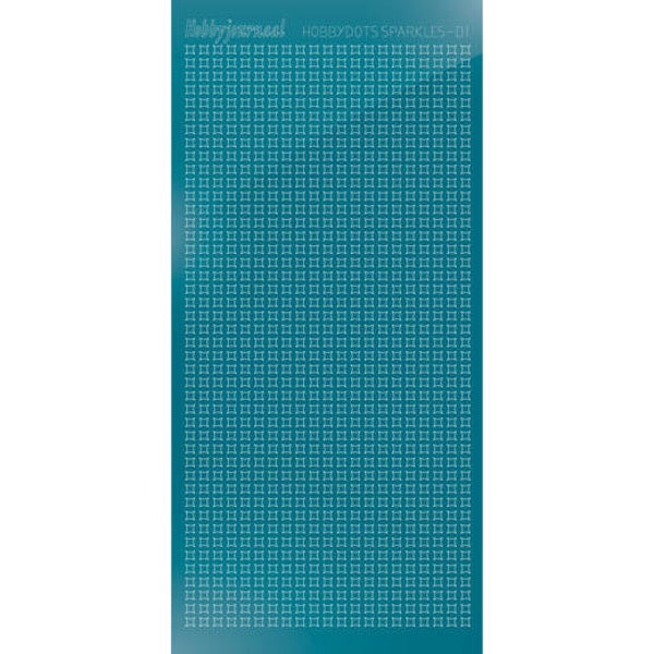 HSPM01D - Hobbydots sticker Sparkles 01 Mirror Turquoise