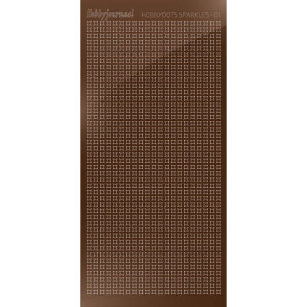 HSPM01G - Hobbydots sticker Sparkles 01 Mirror Brown