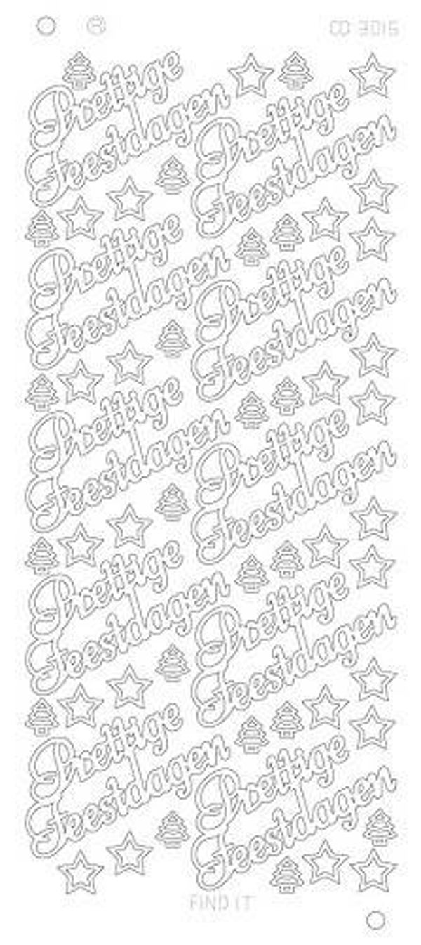 CD3015G - Prettige Feestdagen groot platinum - Goud