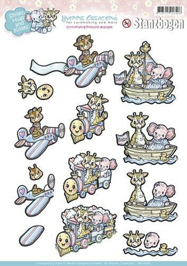 SB10028 - 3D Pushout - Yvonne Creations - Smiles, Hugs and Kisses - Adoption