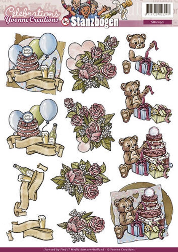 SB10090 - 3D Pushout - Yvonne Creations - Celebrations