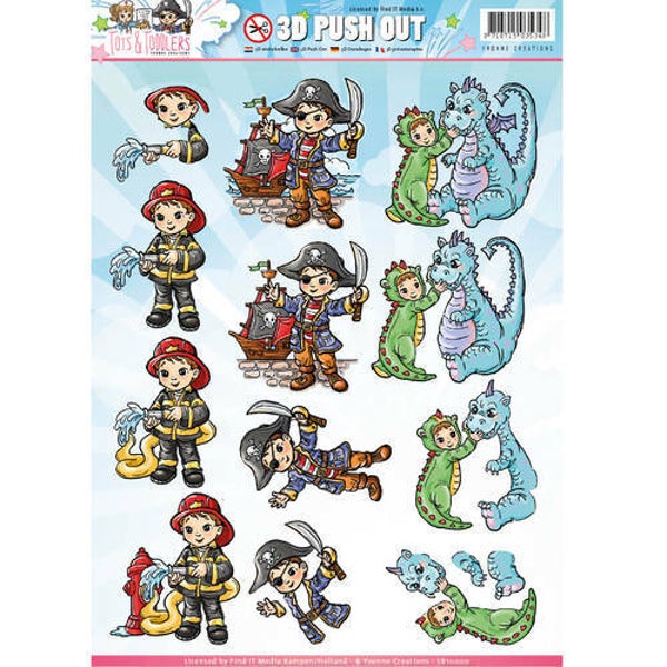 SB10143 - 3D Pushout - Yvonne Creations - Tots and Toddlers - Jongens verkleden