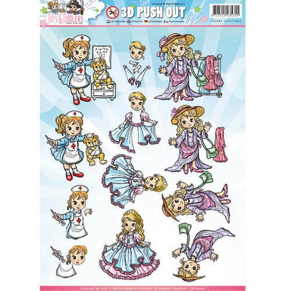 SB10144 - 3D Pushout - Yvonne Creations - Tots and Toddlers - Meisjes verkleden