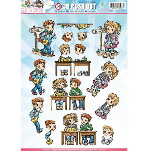 SB10145 - 3D Pushout - Yvonne Creations - Tots and Toddlers - School