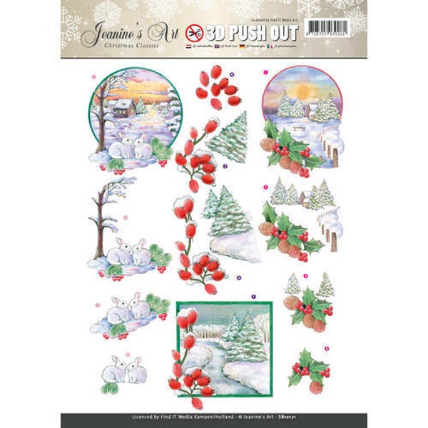 SB10171 - 3D Pushout - Jeanine's Art - Christmas Classics
