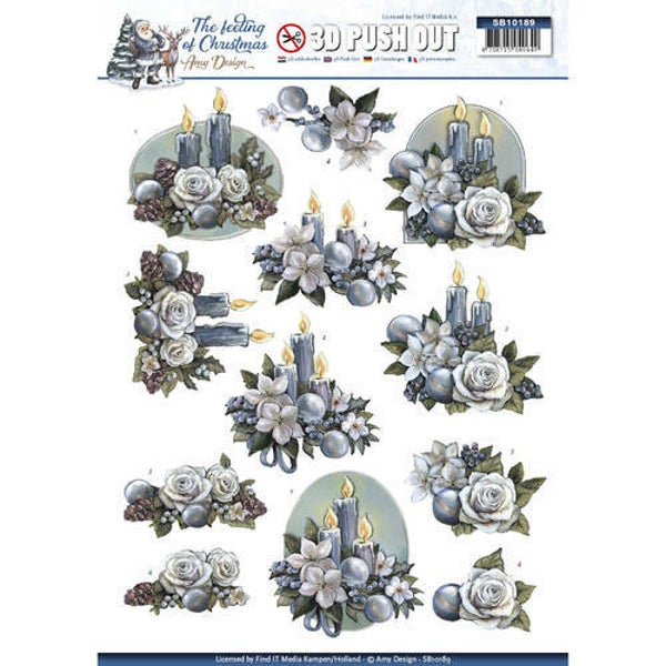 SB10189 - 3D Pushout - Amy Design - The feeling of christmas - Christmas candles