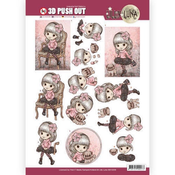 SB10209 - 3D Pushout - Yvonne Creations - Lilly Luna - Beautiful in Pink