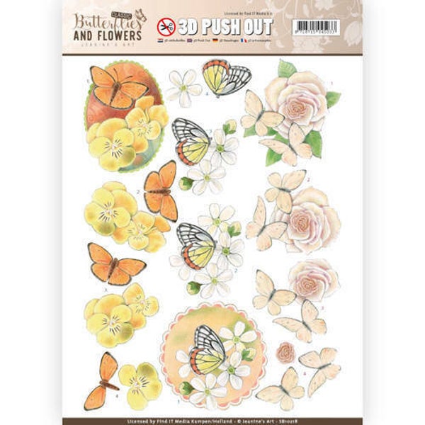 SB10218 - 3D Push Out - Jeanine's Art - Classic Butterflies and Flowers - Lovely Butterflies