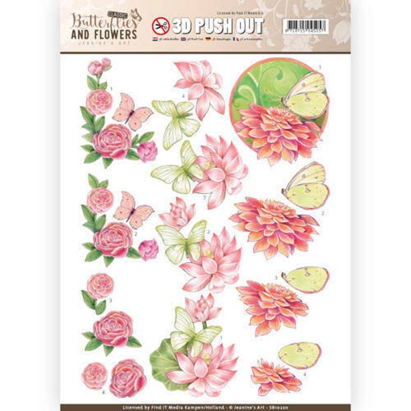 SB10220 - 3D Push Out - Jeanine's Art - Classic Butterflies and Flowers - Sweet Butterflies