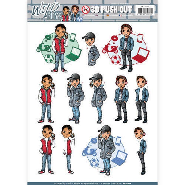 SB10222 - 3D Pushout - Yvonne Creations - Wild Boys - Chill time