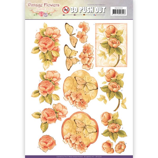 SB10239 - Pushout - Jeanine's Art - Vintage Flowers - Sweetheart Vintage
