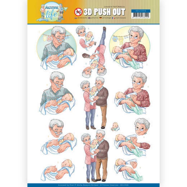 SB10399 - 3D Pushout - Yvonne Creations - Active Life - Grandparents