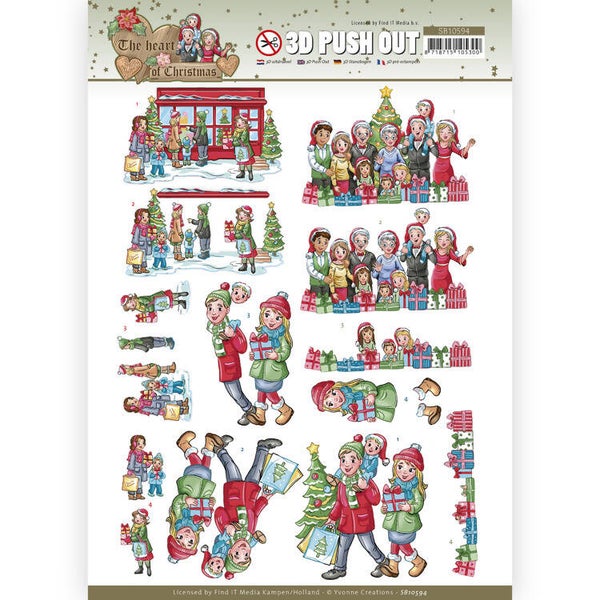 SB10594 - 3D Push Out - Yvonne Creations - The Heart of Christmas - Shopping