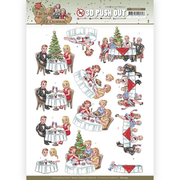 SB10595 - 3D Push Out - Yvonne Creations - The Heart of Christmas - Dining
