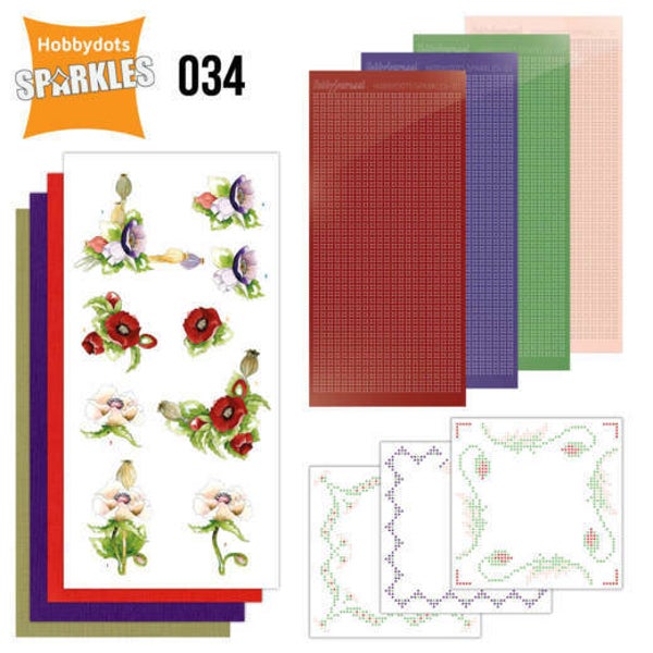 SPDO034 - Sparkles Set 34 - Precious Marieke - Delicate Flowers - Poppy