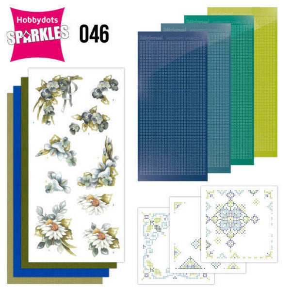 SPDO046 - Sparkles Set 46 - Precious Marieke - Pretty Flowers - Blue Flowers