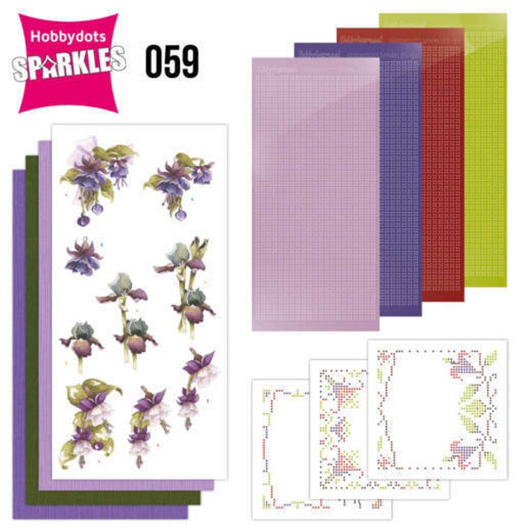 SPDO059 - Sparkles Set 59 - Precious Marieke - Purple Flowers