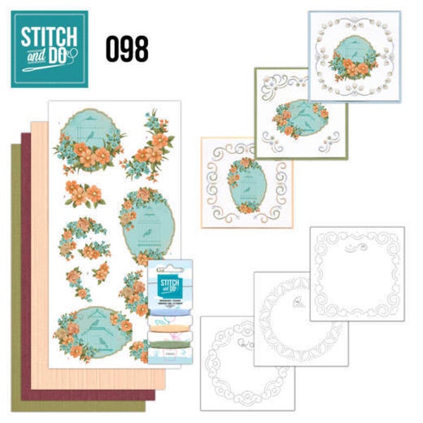 STDO098 - Stitch & Do 98 - Floral Birdcage