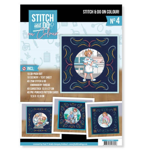 STDOOC10004 - Stitch and Do on Colour 004 - Yvonne Creations - Bubbly Girls Professions