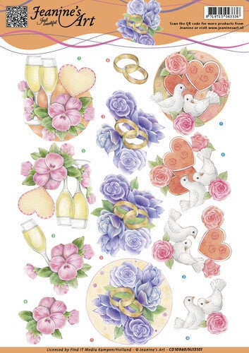 CD10980 - 3D Knipvel - Jeanine's Art - Wedding