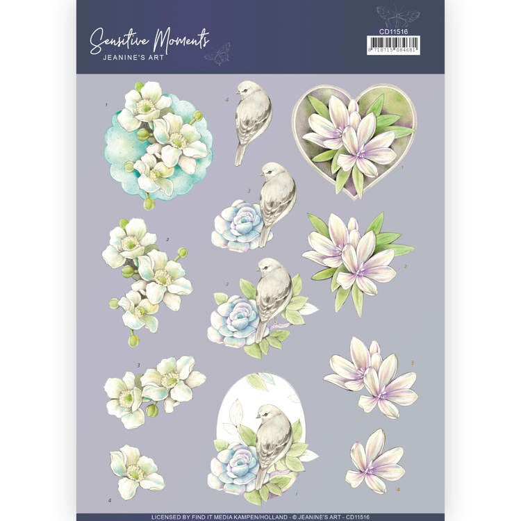 CD11516 - 3D Cutting Sheet - Jeanine's Art - Sensitive Moments - Rose