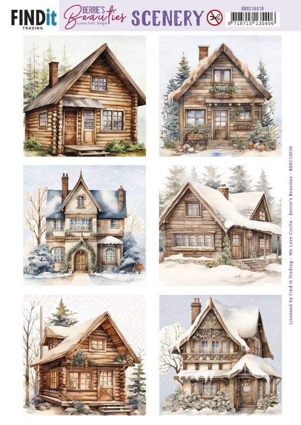 BBSC10016 - Push-Out Scenery - Berries Beauties - Winter Charm Square