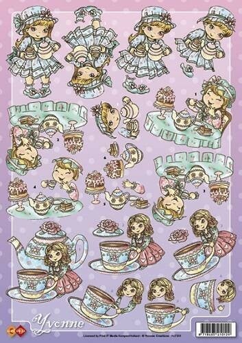 HJ7301 - 3D Knipvel - Yvonne Creations - Thee Meisje