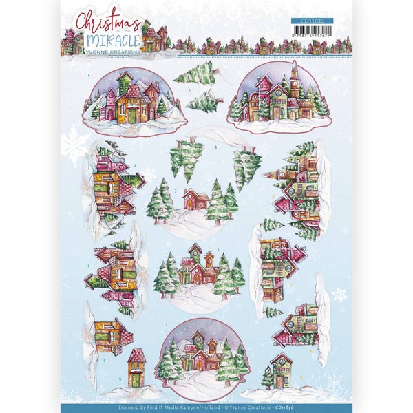 CD11836 - 3D Cutting Sheet - Yvonne Creations - Christmas Miracle - House