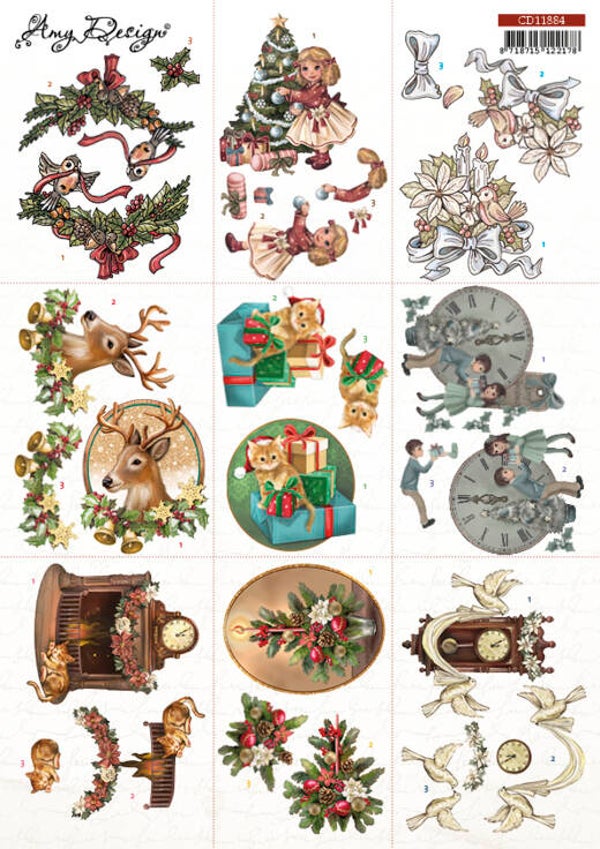 CD11884 - 3D Cutting Sheets - Amy Design - Christmas Mini 1