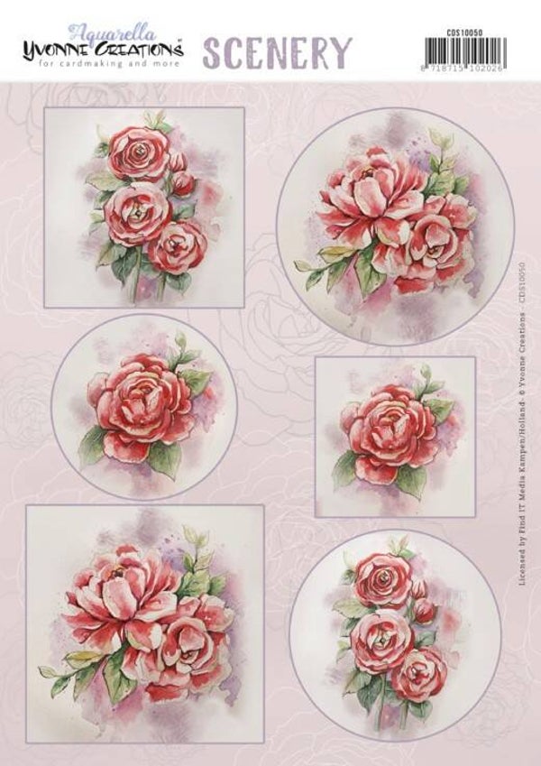 CDS10050 - Scenery - Yvonne Creations - Aquarella - Wild Roses