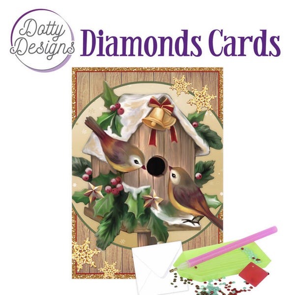 DDDC1042 - Dotty Designs Diamond Cards - Christmas Birdhouse 10x15