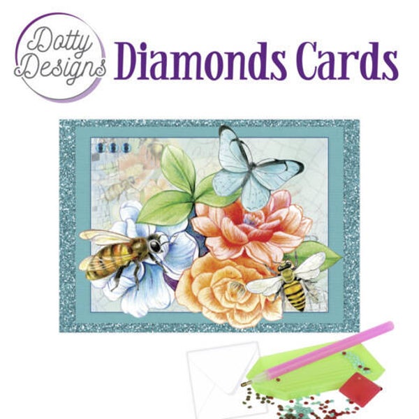 DDDC1080 - Dotty Designs Diamond Cards - Bees and Butterflies 10x15
