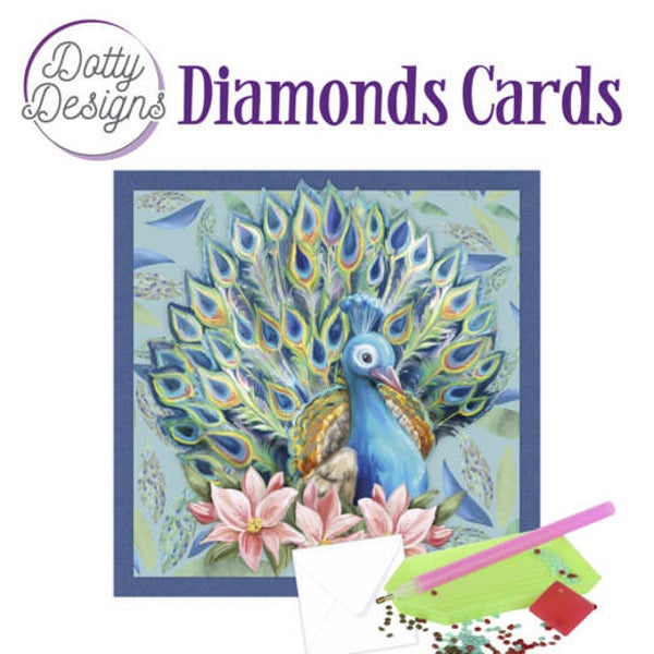 DDDC1085 - Dotty Designs Diamond Cards - Peacock 15x15