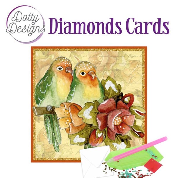 DDDC1115 - Dotty Designs Diamond Cards - Lovebirds 15x15