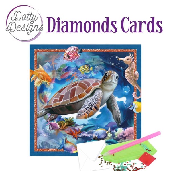DDDC1123 - Dotty Designs Diamond Cards - Sea Turtle 15x15