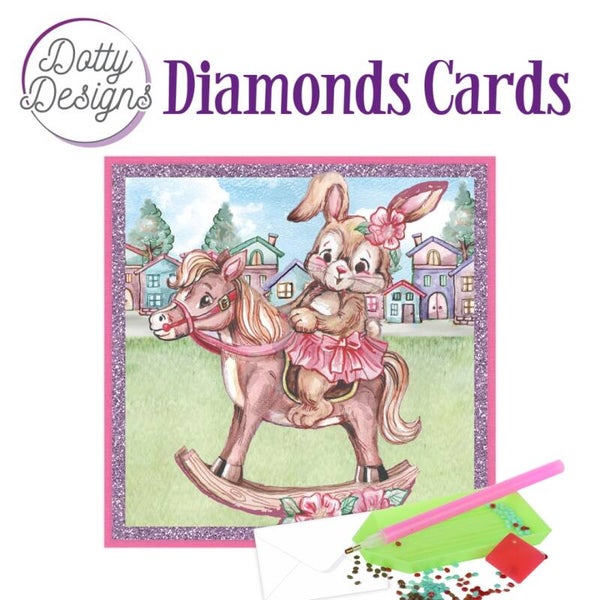 DDDC1169 - Dotty Designs Diamond Cards - Rocking Horse 15x15