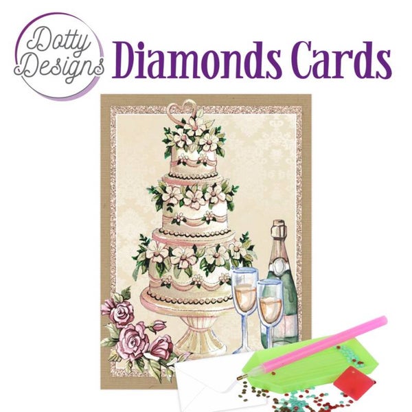 DDDC1176 - Dotty Designs Diamond Cards - Wedding Cake 10x15