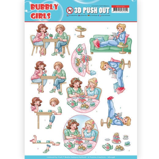 SB10348 - 3D Pushout - Yvonne Creations- Bubbly Girls - Me Time