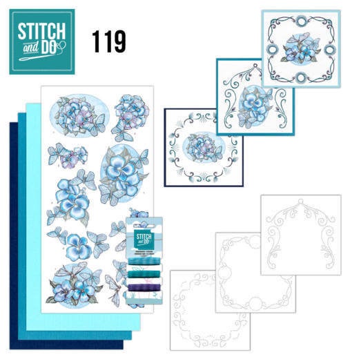 STDO119 - Stitch & Do 119 - Blue Butterflies