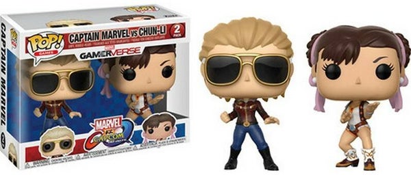 POP22767 - POP! GAMES MARVEL CAPCOM 2-PACK CAPTAIN MARVEL / CHUN-LI