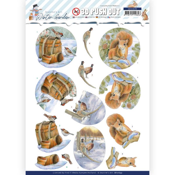 SB10699 - 3D Push Out - Jeanine's Art - Winter Garden - Pheasant