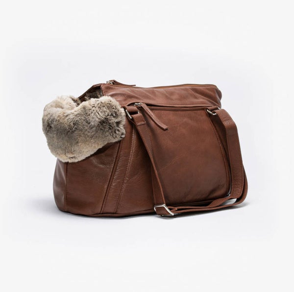 Dog Carrier - Zipp it Cognac