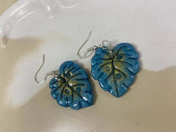Boucle d'Oreilles "Feuilles Monstera"