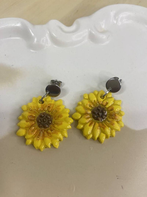 Boucle d'Oreilles "Tournesol"
